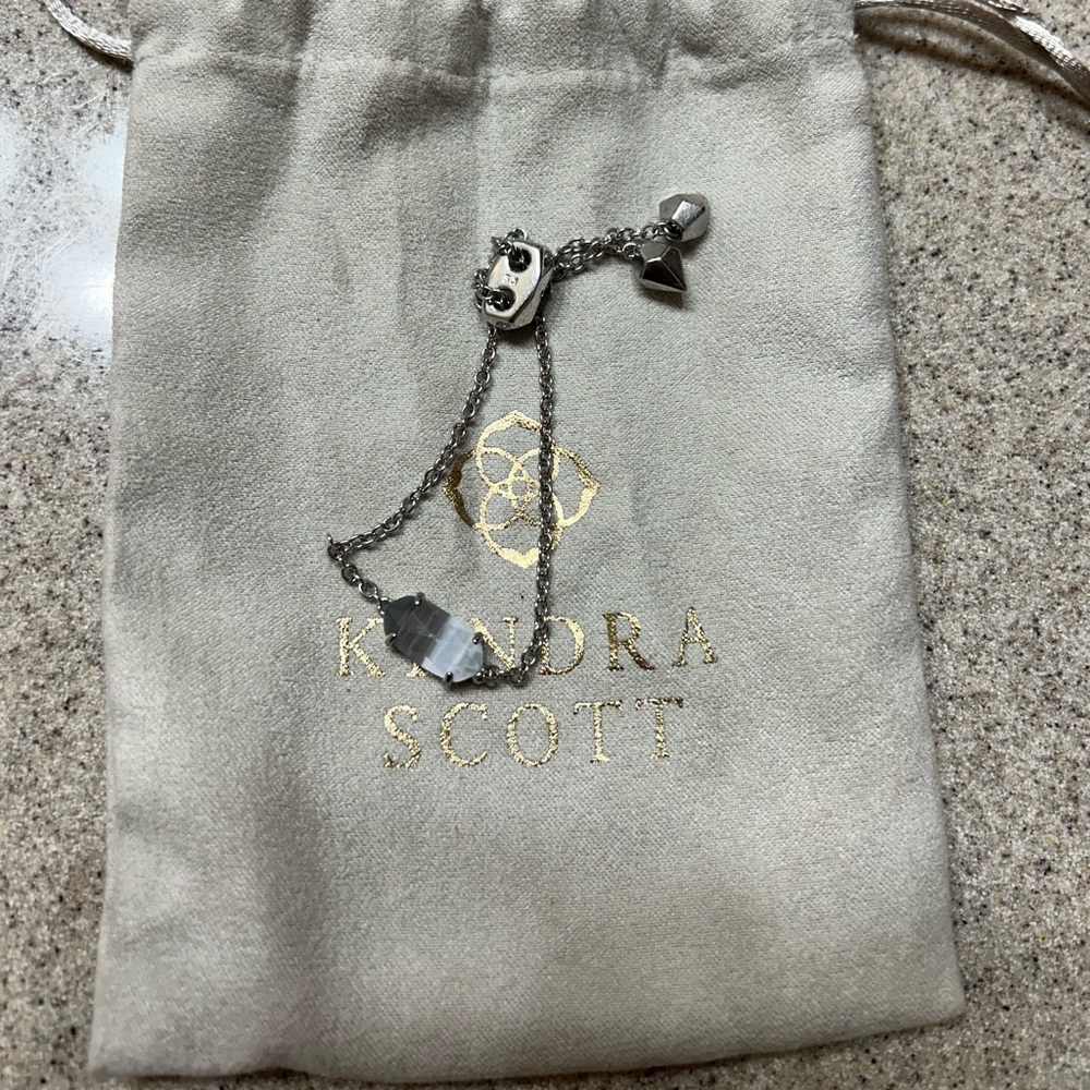 Kendra Scott Grey Silver Chain Bracelet
